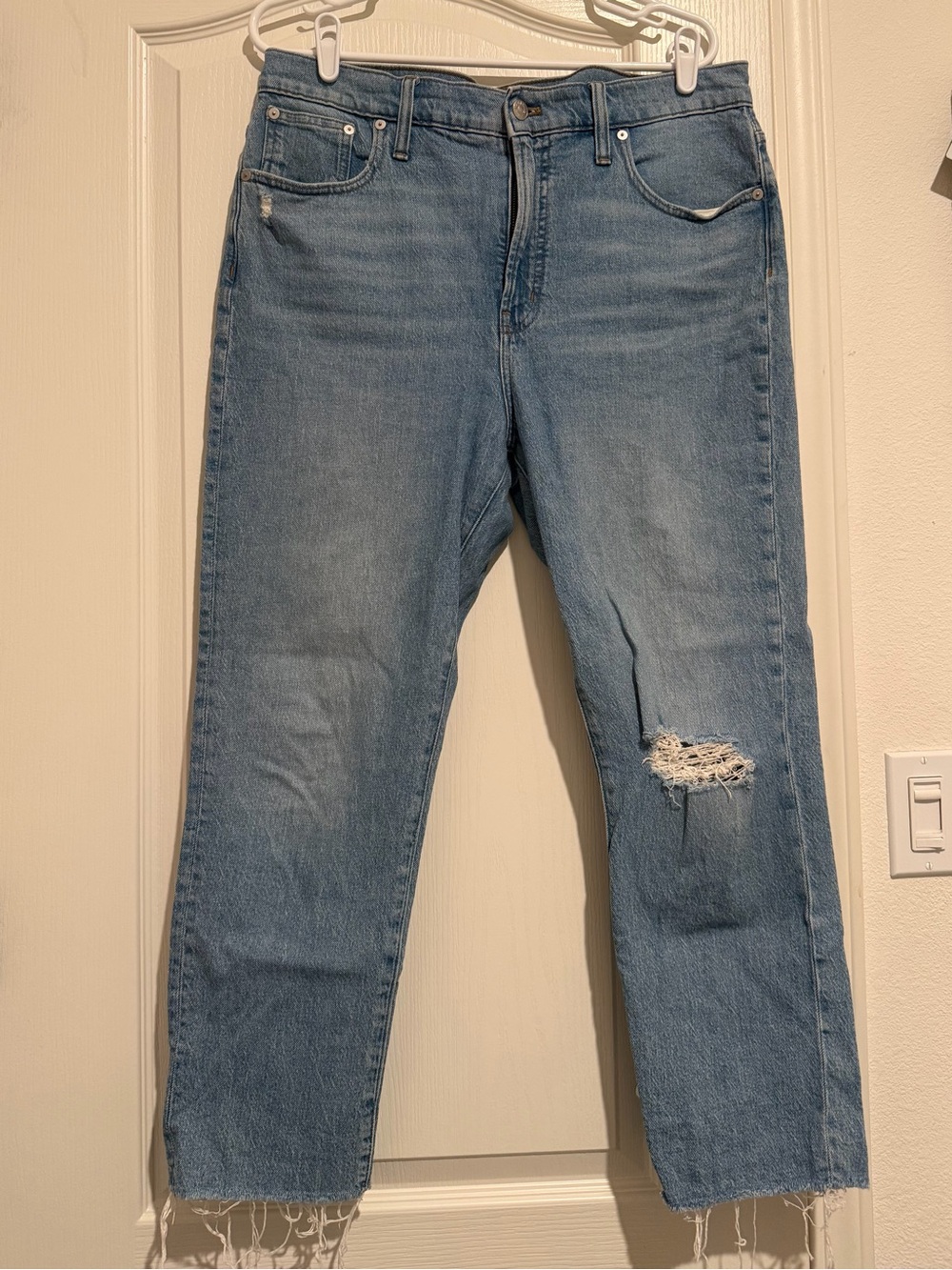 Madewell Light Wash Distressed Jeans